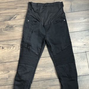 Pinkblush Black Moto Maternity Jeans